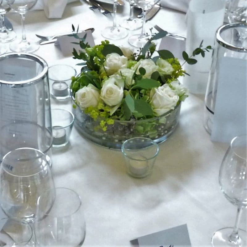 Glasschale mit Blumendeko Freigeist Northeim paeonia