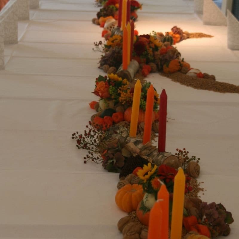 Detail gelegte Tischdekoration Freigeist Northeim